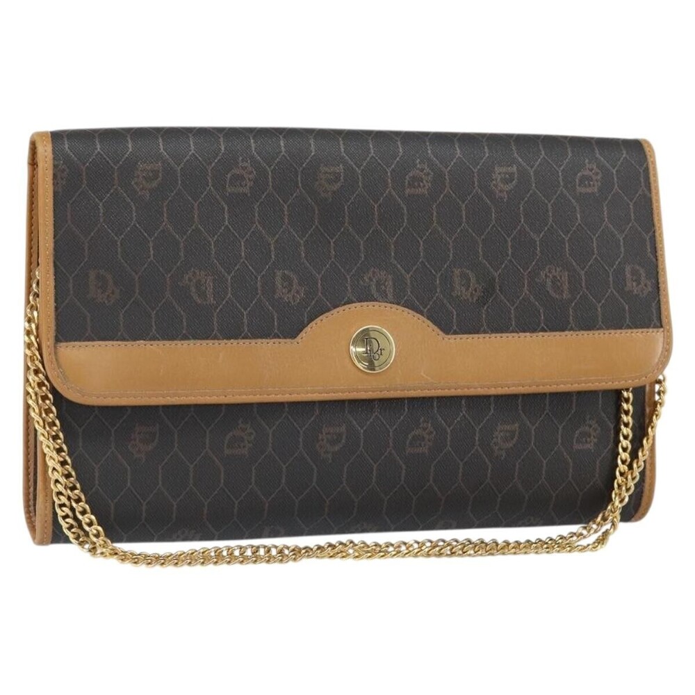Christian Dior Vintage Honeycomb chain Canvas